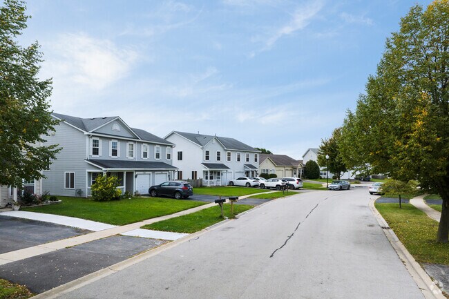 Grand Haven homes sit on tidy lots.