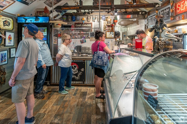 Stowe's Seafood in West Haven Center is a popular destination for fresh fish and lobster rolls.