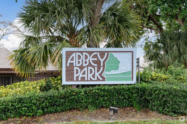 The welcoming entrance to Abbey Park, where residents find solace in a close-knit community.