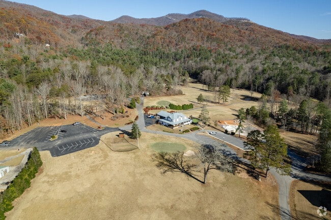 The Rock Golf Club in Holly Springs is framed by stunning mountain views.