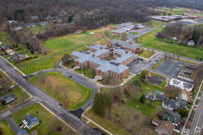 C.S. Driver Middle School as seen from above.