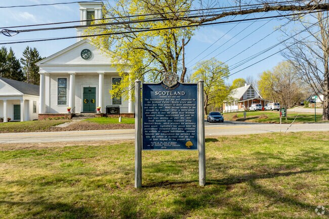 Scotland is a rural town founded in 1857 that was primarily an agricultural town with vast farmland.