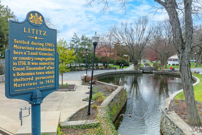 Lititz Springs Park is a privately run park offering regular concerts as well as a playground.