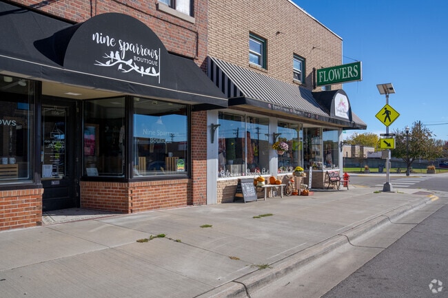 Locally-owned Nine Sparrows Boutique sells women's clothing at affordable rates.