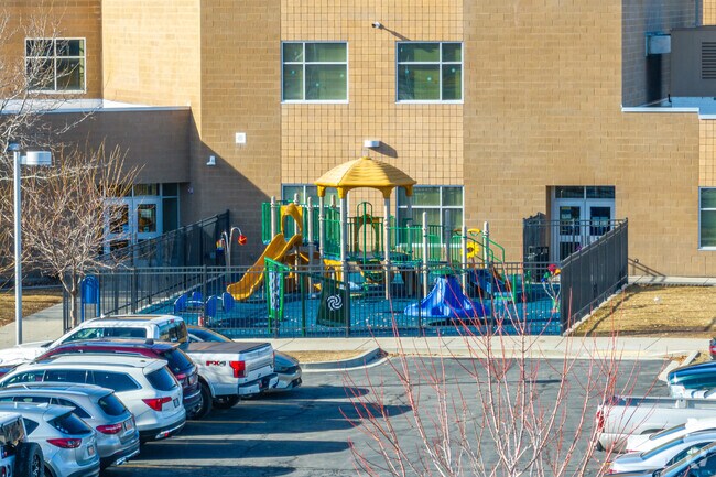 Your children will love playing on the play ground at Heritage Elementary School.