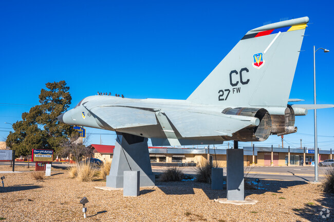 An F-111 is displayed as you enter Portales, a nod to Canon AFB just 30 minutes away.