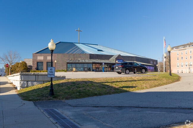 Parking at East Gate Christian Academy in Fall River, Massachusetts.