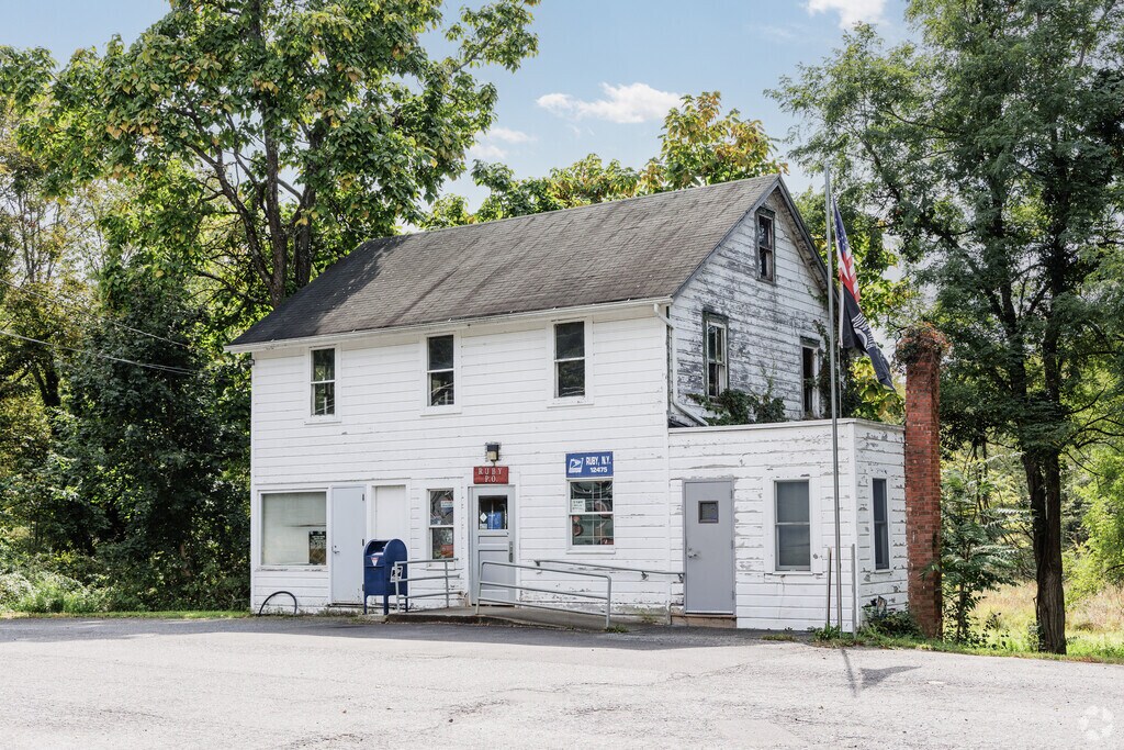 Ruby has a small post office and its own zip code: 12475.