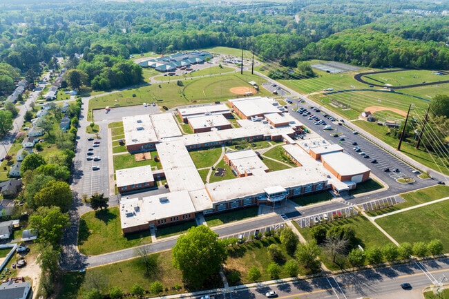 An aerial view of Hopewell High School.