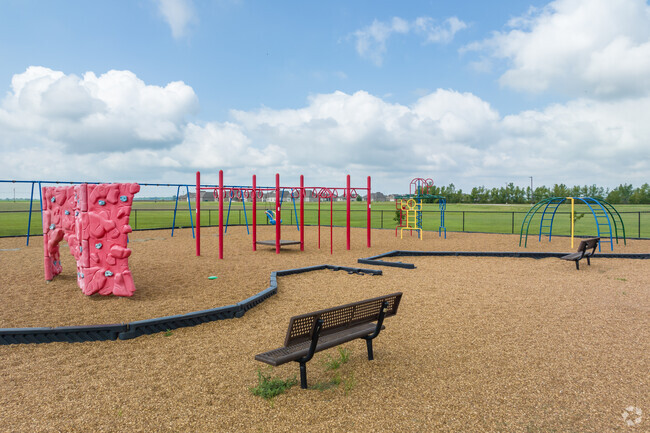 Kids can refresh at recess on the playground at Lake Cormorant Elementary School.