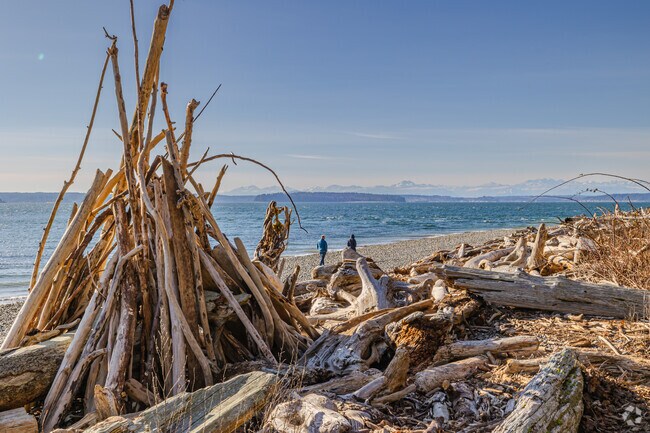 Admire the views of the Olympic Mountains from Lincoln Park beach in Fauntleroy.