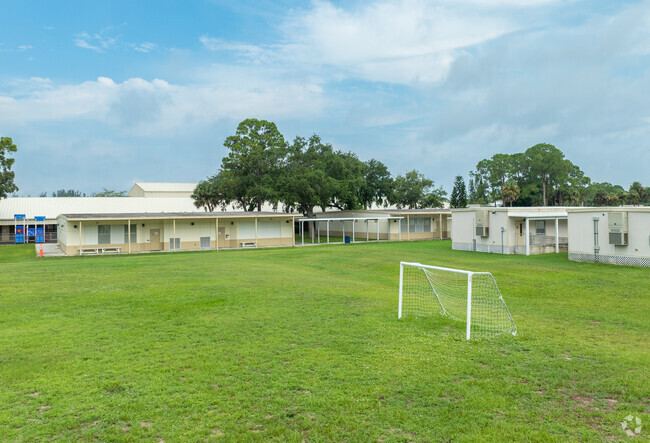 Christa McAuliffe Elementary School has a full athletics field for its active students.