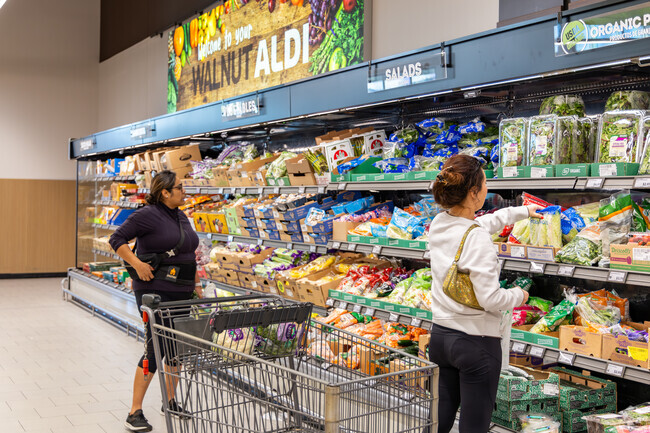 Walnut residents can stock up on fresh organic produce at the local neighborhood Aldi.
