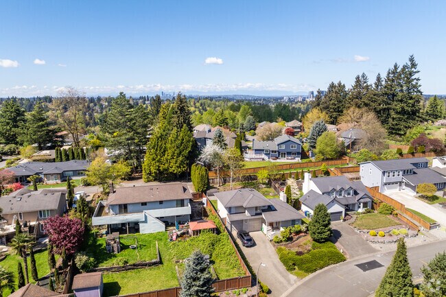 Homes line the streets of the Lake Hills neighborhood.