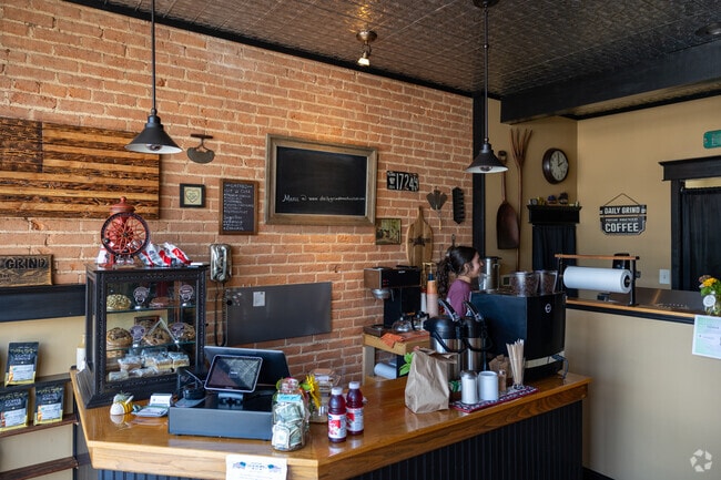 Get some pep in your step with a fresh coffee from the Daily Grind in Bath.