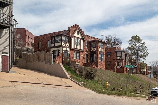 There are large cape-cod style homes as well as traditional two-story in Riverview of Tulsa, OK.