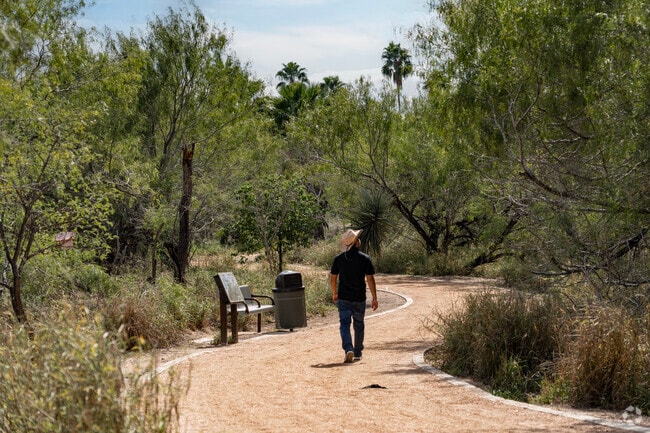 The Pharr/Vanguard Academy Nature & Birding center has multiple trails throughout the park.