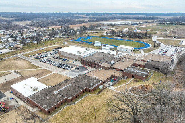 The athletic facilities of Van Meter School are shared by every age of student.