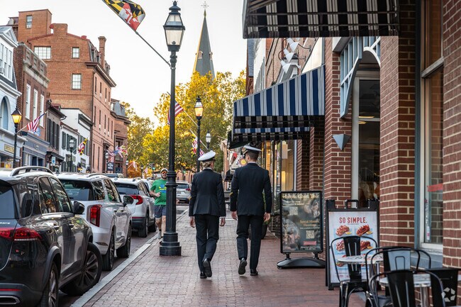 You will often see people in uniform aound Annapolis.