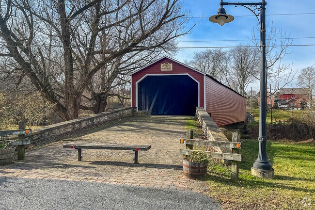 Check out the iconic Kreidersville Covered Bridge in Allen Township.