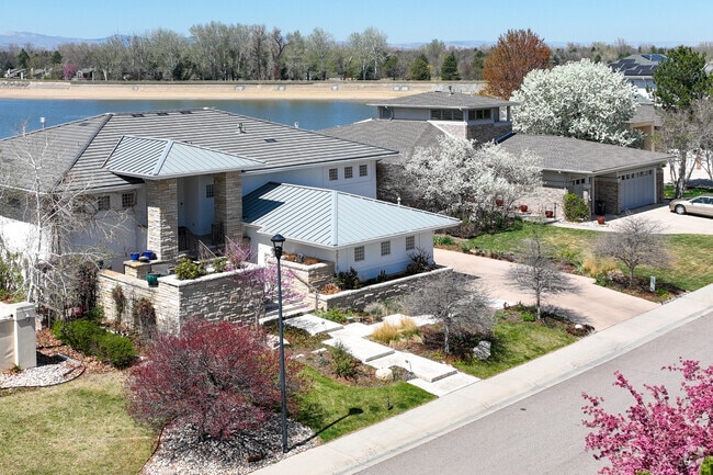 The Landings has waterfront homes featuring private docks and beach access.