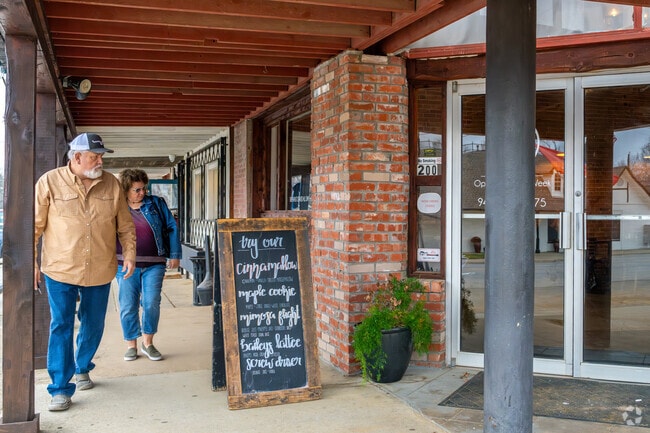 Downtown Aubrey hosts several local boutique shops for residents to explore.