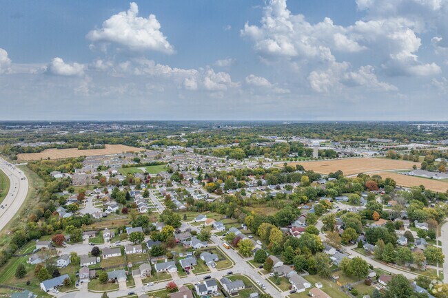Old Romney is located on the southwest edge of Lafayette, bordered by farmland to the south.