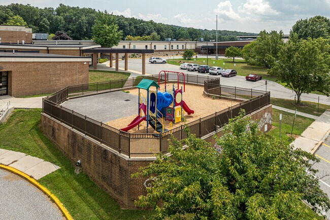 Friendship Elementary unique, raised playground is a favorite destination for students.