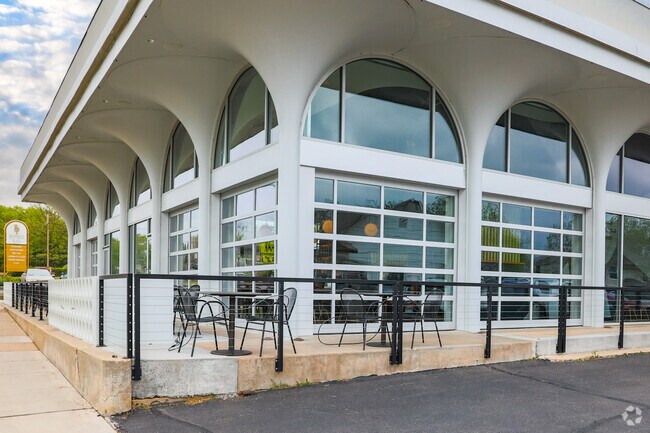 The Belmont in College Hill offers outdoor seating while you eat.