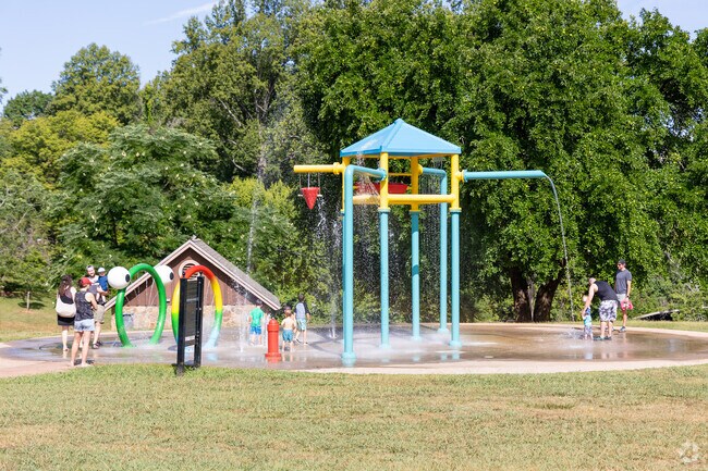 Fairview Heights locals can cool off at Riverside Park's splash down area.