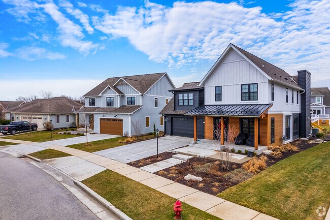Modern, newly constructed homes add a vibrant touch to the welcoming neighborhood of Saint Francis.