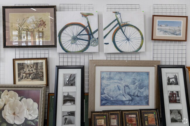 Grab a new piece of art at the local Salvation Army Thrift Store in the Greendell neighborhood.