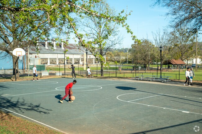 Play some basketball at Memorial Park.