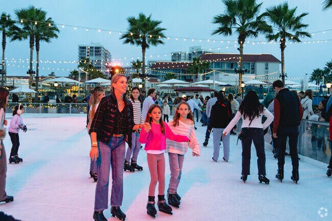 Experience the joy of Skating by the Sea, a festive event on Coronado Island.