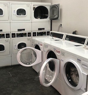 Two laundry rooms in building