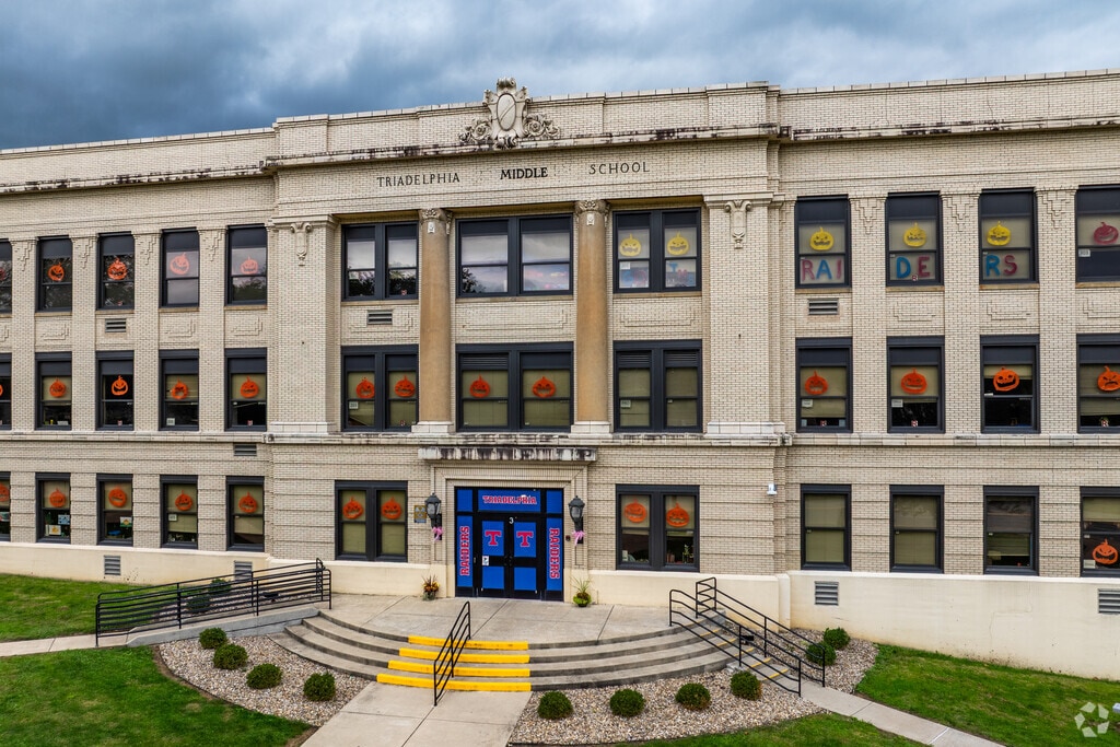 Triadelphia Middle School has an overall rating of an A- on Niche.