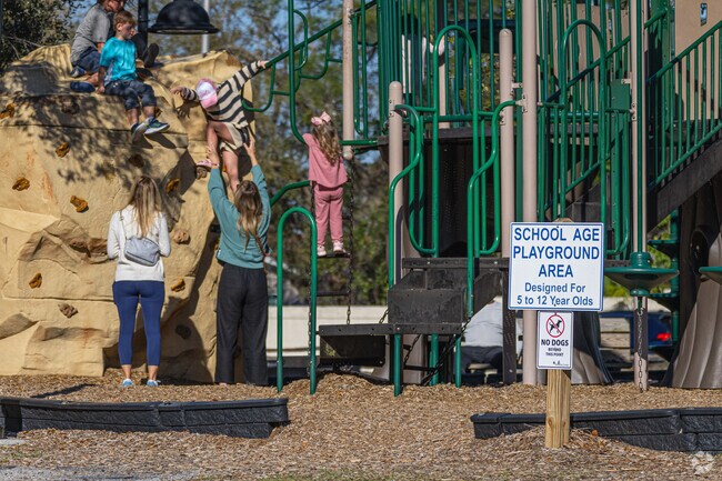 The playgrounds at Urfer Family Park in Bee Ridge are conveniently separated by age groups.