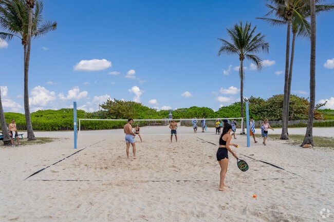 Beach Padel is a popular sport in Lummus Park.