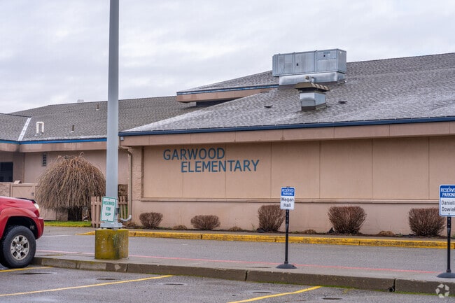 Garwood Elementary School features dedicated parking in front of the school.
