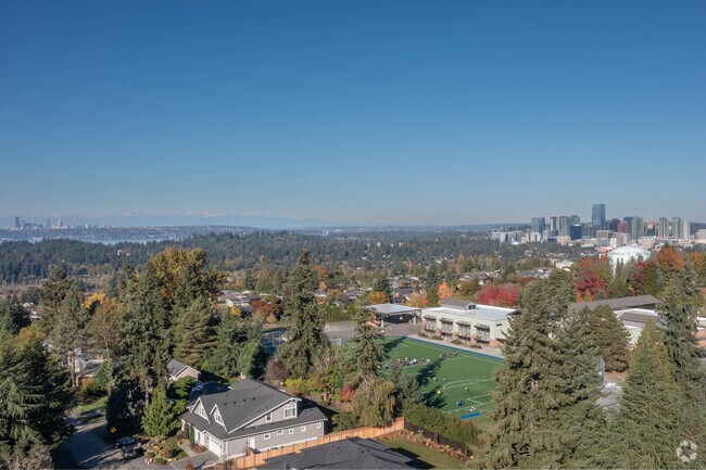 Hilltop homes in Woodridge boast panoramic views of nearby city skylines.