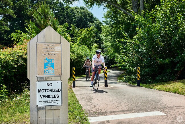 Local residents and enjoy walking and biking along the path through Avondale Estates.