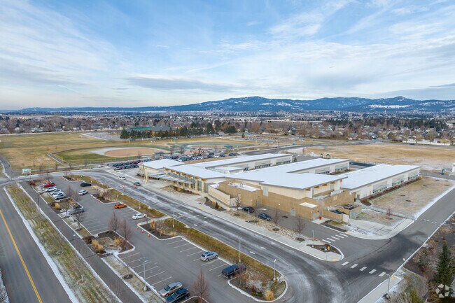 Liberty Creek Elementary has a parking lot for its staff and visitors in front of its school.