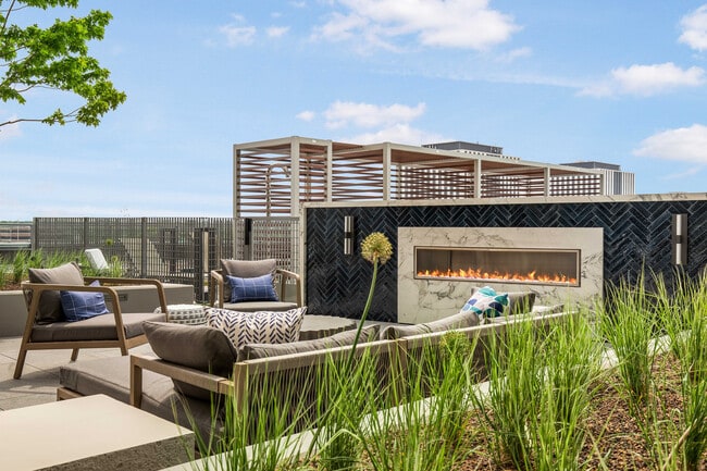 Gather, unwind, and enjoy fireside city views.