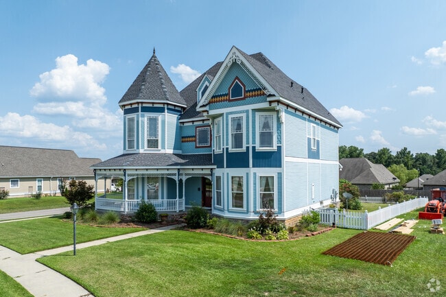 Oak Grove features newly constructed Victorian homes with classic architectural charm.