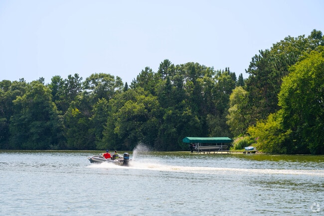 Boaters head out from Lake Como’s public launch for fishing and paddling.