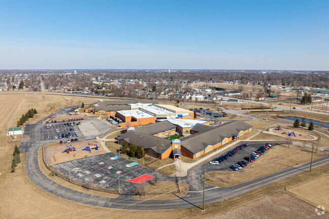 Green Meadows Intermediate Elementary School has a large playground area.