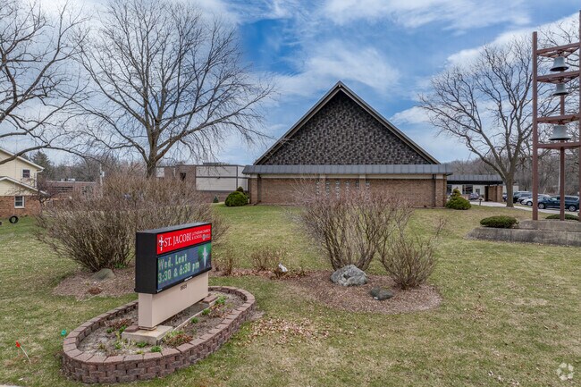 The entrance signage at St Jacobi Evangelical Lutheran School.