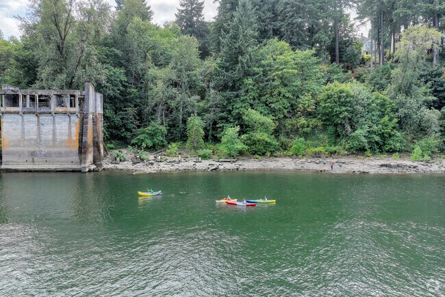 The Willamette river runs right near the Glenmorrie neighborhood.