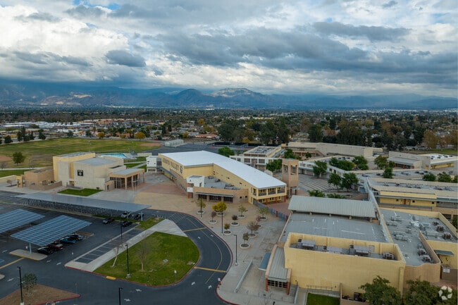 Arryoyo Valley High School offers a sprawling campus when viewed from above.