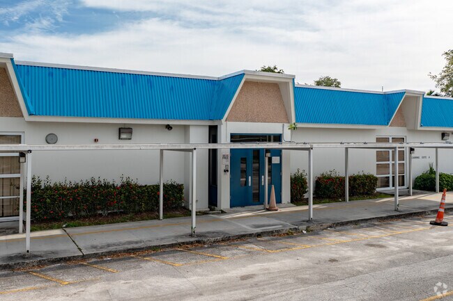 Classroom entrance to Oriole Elementary School in Lauderdale Lakes, FL.